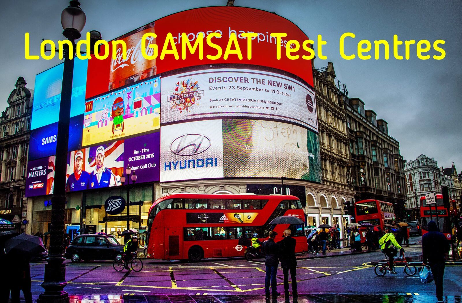 Where is GAMSAT held in London?